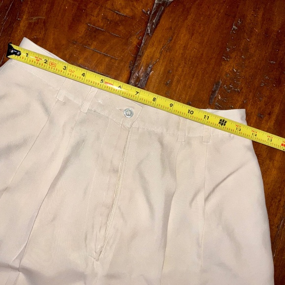 Express Silk Cream Dress Pants Sz 7/8 - Picture 8 of 10
